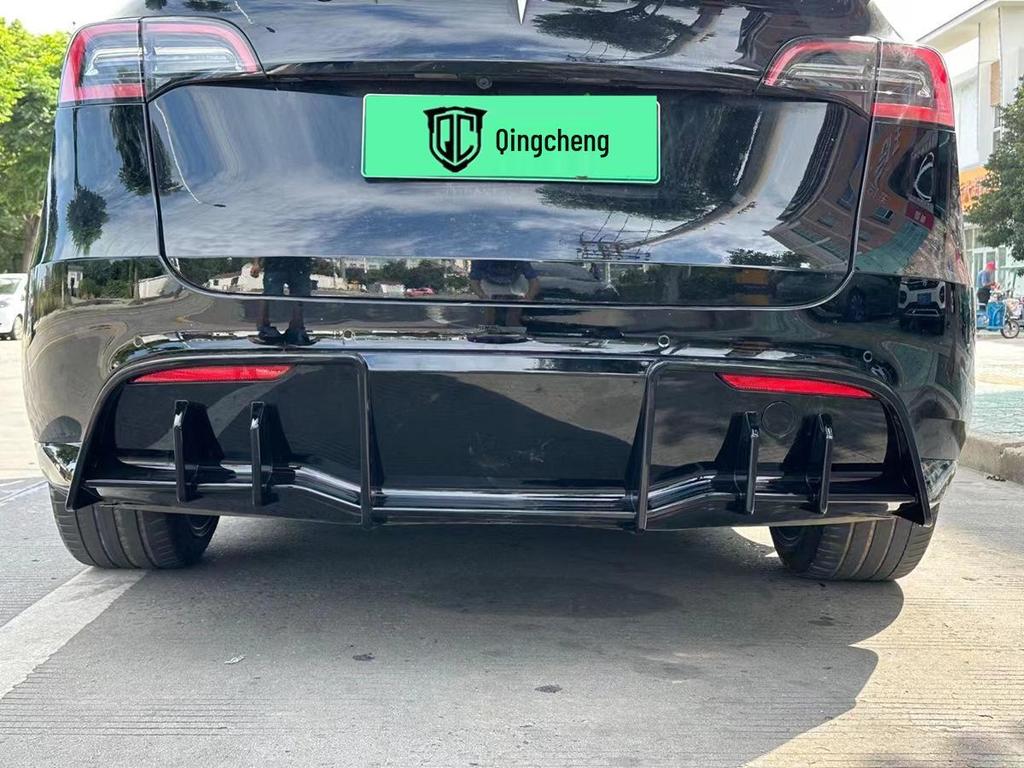 Tesla Model Y Azhuo Front & Rear Lip Body Kit - Gloss Black Water Transfer Printing