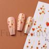 Nail Art Stickers Ins Golden Edge Love Line Valentine's Day Romantic 3D Adhesive Nail Stickers
