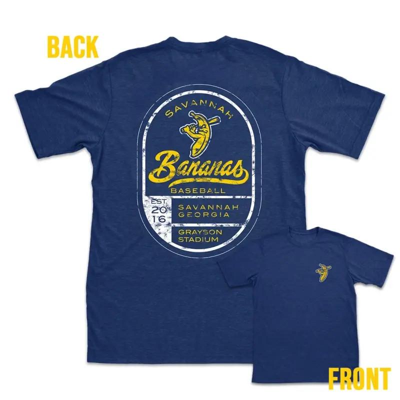Savannah Bananas Blue T-Shirt Unisex Size S-4XL Fan Baseball Tee