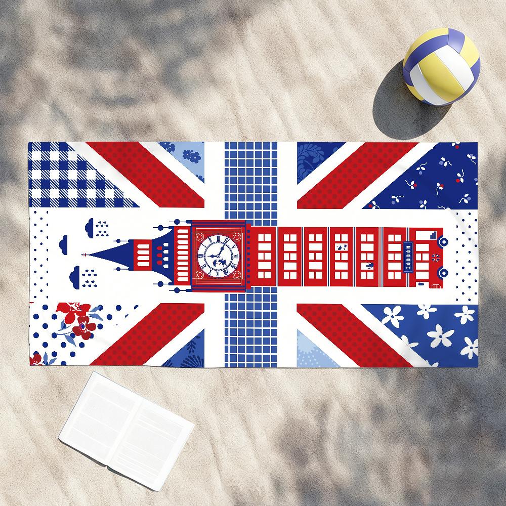 UK England Flag Towel Soft Pool Gift For Travel Gym Shower Camping Quick Dry Sports Beach Towel