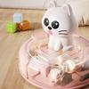 Cat Robotic Vacuum Cleaner Car Toy Inertial Drive Pull Back Cartoon Kitten Sweeper Vehicle Educational Toy Toddlers Boys Girls Gift