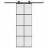 VidaXL Porte coulissante kit de quincaillerie noir 76x205 cm verre ESG, porte intérieure, porte de grange intérieure, porte 3375803