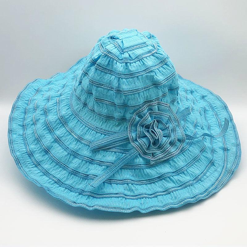 Summer Hat Women's New Style Sun Protection Sun Shading Beach Trip Foldable UV Resistant Women's Cool Hat Big Brim