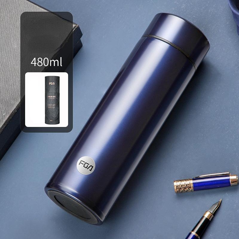 Intelligence Thermos Cup 480ml Vacuum Flasks Portable Stainless Steel Thermos Cup Water Bottle Travel Tea Mug Office Thermos Cup