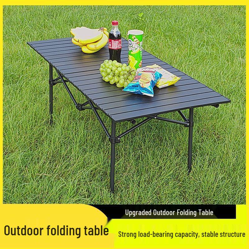 Portable Heightened Outdoor Camping Foldable Table - Lightweight Egg Roll Design