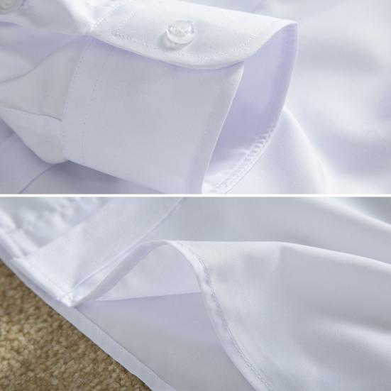 Camisa de manga larga para hombre, cárdigan de un solo pecho con botones de Color sólido, vestido informal con solapa, camisa de primavera para uso diario