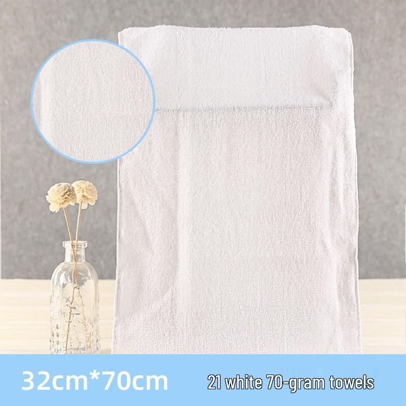 White Pure Cotton Hotel Towel: Soft, Absorbent, Durable, Embroidery-Friendly for Spa & Salon Use