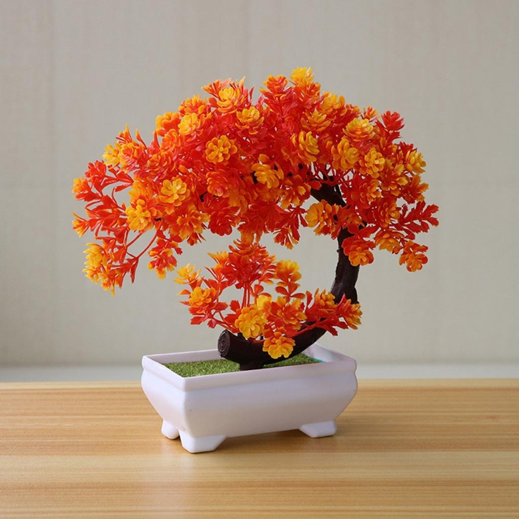 Bonsai Simulation Artificial Plants Flowers In Pots Home Office Fake Tree Decor