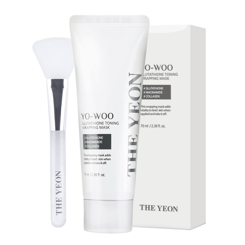The YEON Yo-Woo Glutathione Collagen Wrapping Mask (Set of 2) - Peel-Off Lifting & Radiant Glow Mela-Fill Mask for Brightening & Firming, 70ml x 2