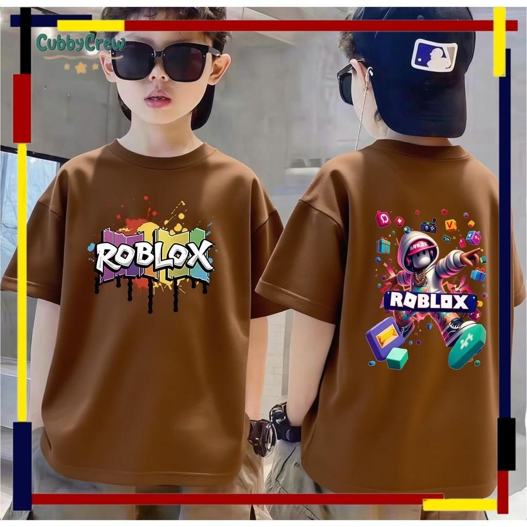 Brand new cool and stylish Roblox printed men's and women's round neck top