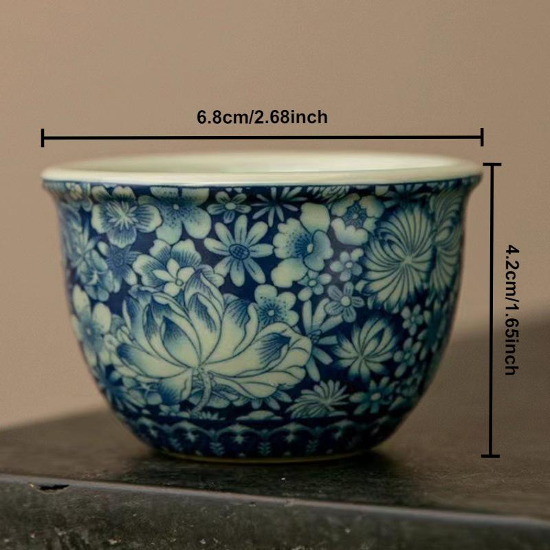 

Китайская пиала Жу сине-белая Мастер-чашки Керамическая чайная чаша Кружки Китайский Кунг-фу Гунфу Чайный сервиз Бытовая посуда