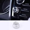 Center Console Multi-Function Knob Cover Alloy Silver For Toyota Camry 2018-