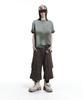 AAKAM Dirty Mist Roll-Up Half Top (Khaki)