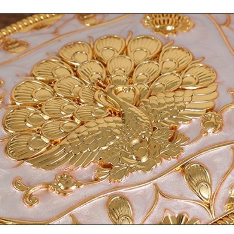 Portable Mini Jewelry Storage Box Travel Organizer Jewelry Case Alloy Storage Earrings Necklace Ring Organizer Display European