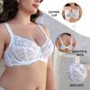 Plus Size Ultra-thin Lace Bras Women Sexy Exquisite Bras Non-padded Push Up Hollow Out Gathered Solid Underwear 34-40 B/C CUP
