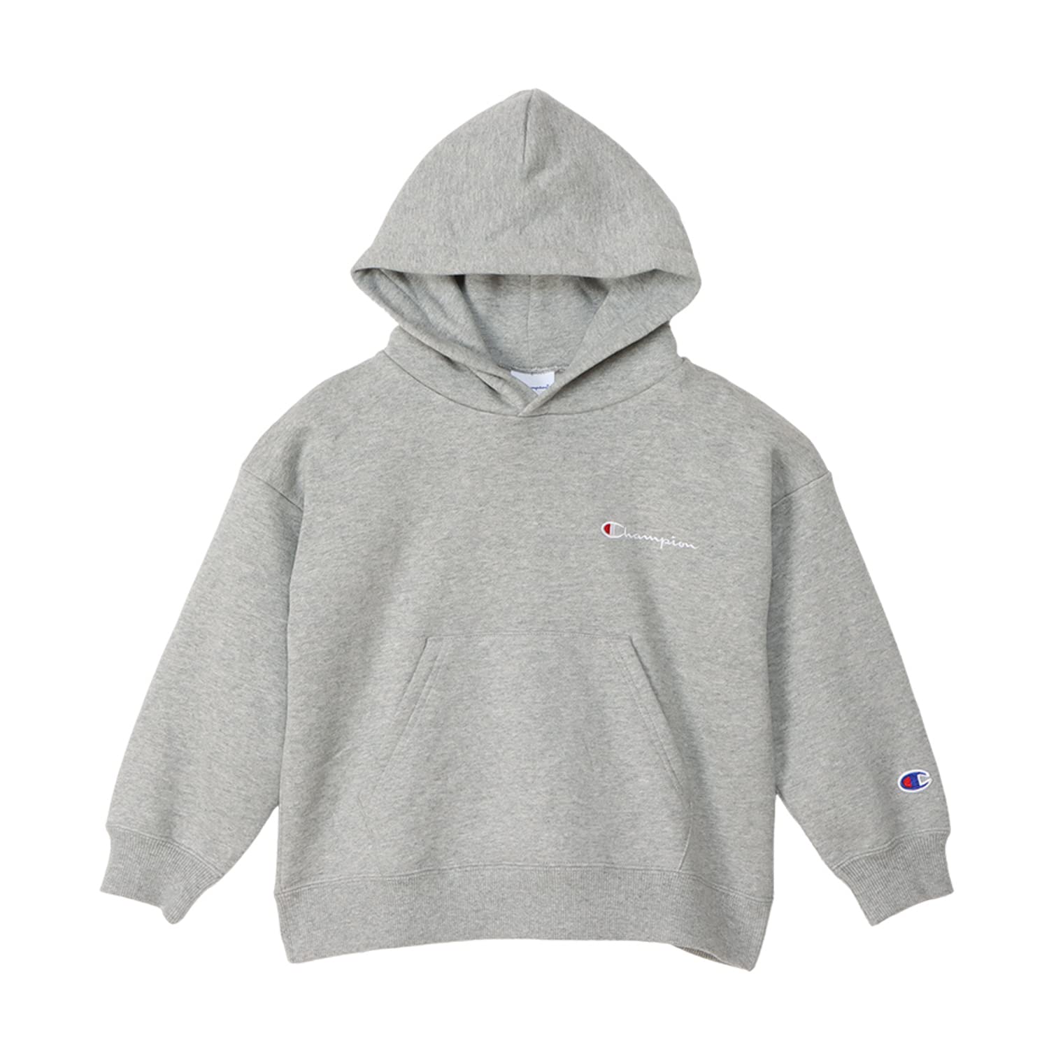 

Champion Толстовка с длинным рукавом из хлопка США свободного кроя с круглым вырезом и надписью Script Oxford Размер 150 Детская 100% Логотип, Серый, (CK-Y104)