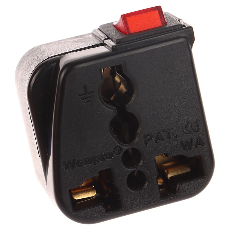 Univerzální americký US evropský UK EU AU cestovní elektrický adaptér zástrčky 10A/13A 250V elektrická zásuvka s vypínačem