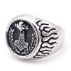European and American Trendy Men's Ring Flame Wheat Goat Men's Ring