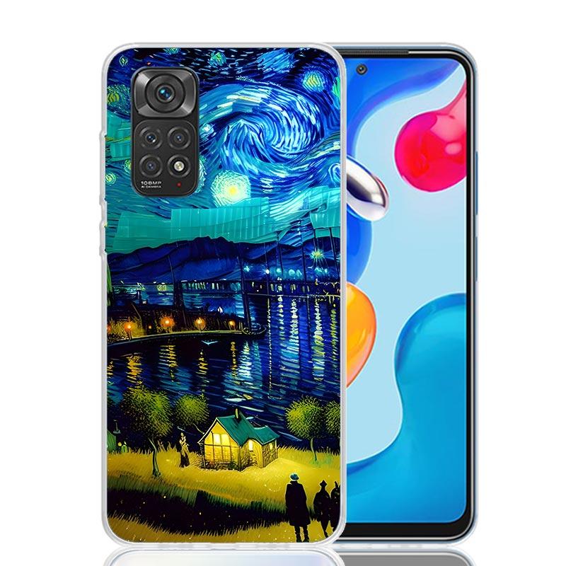 

Чехол для телефона Звездная ночь Ван Гог Для Xiaomi Redmi Note 15 14 13 12S 12 Pro Plus 11S 11E 11 11T 10S 10 Арт Мягкий чехол с рисунком Redmi Note 14 5G