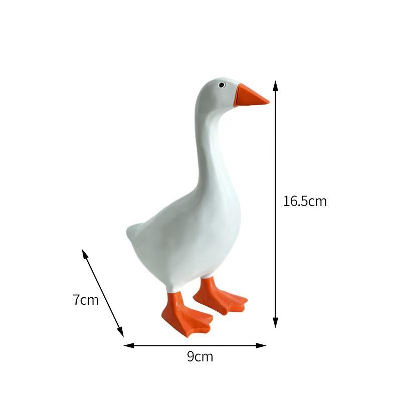 1Pcs Creative Pastoral Duck Magnet Statue Car Key Scissors Resin Craft Ornaments Home Atmosphere Cute