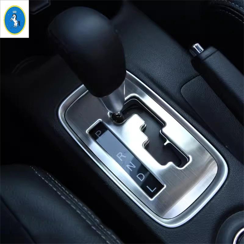 Stainless Steel Car Gear Shift Decor Panel Cover Trim For Mitsubishi Outlander 2014 - Matte Interior Refit Kit Accessories