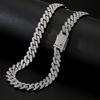 Yupsk 45/50CM Men Women Hip Hop Cuban Chain Iced Out Bling Rhinestone Necklace Hiphop Crystal Necklaces Fashion Jewelry