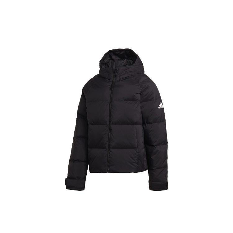Adidas Down Jackets Men's Black Hooded Moderate Other FT2484