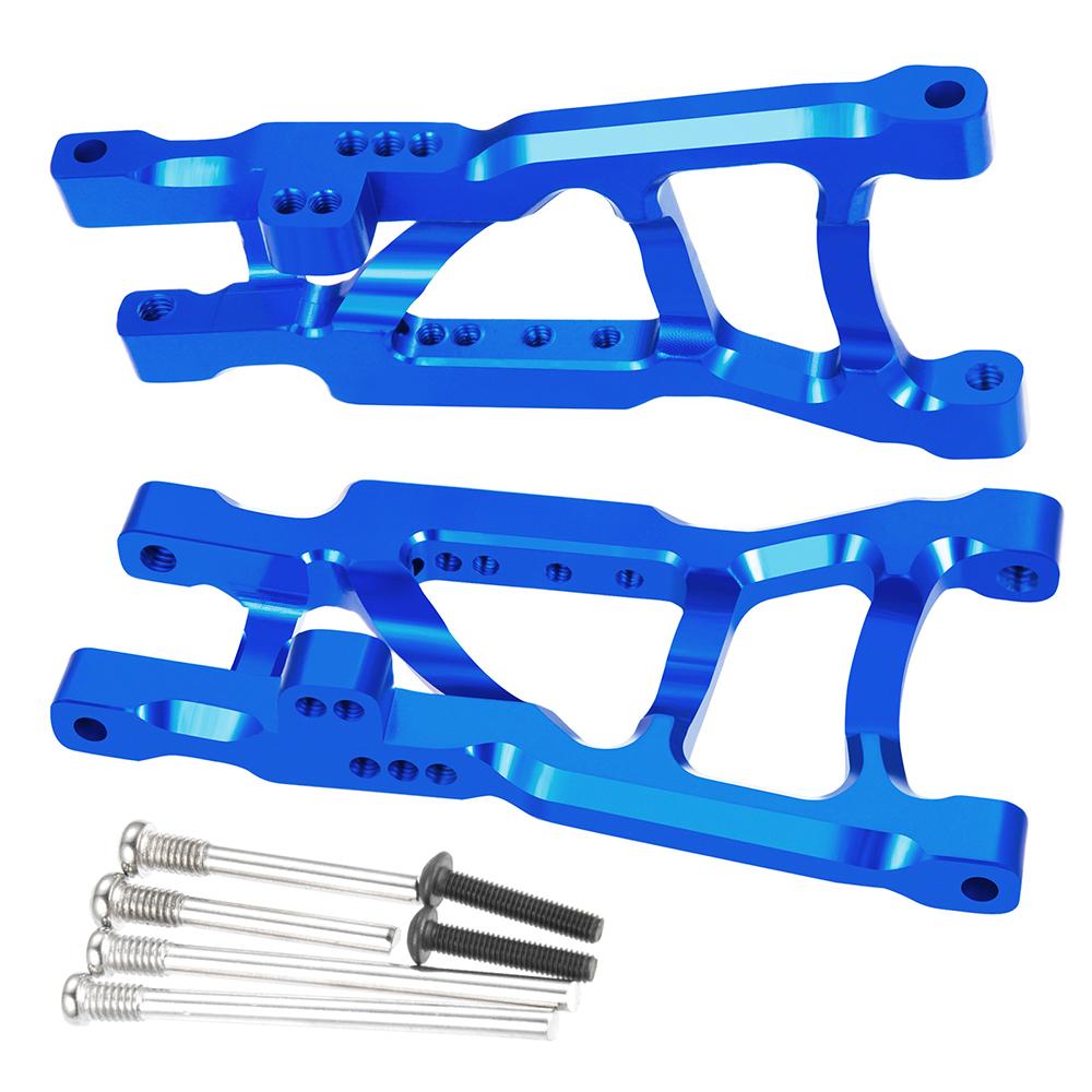 TRINOOD Aluminum Alloy Front Rear Lower Suspension Arms for 1/10 Slash Rustler 4X4 2WD Short RC Course Upgrade Parts