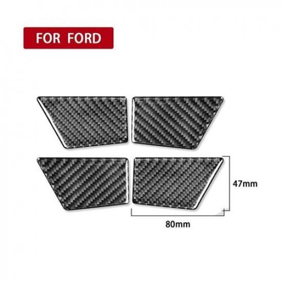 Fit For Ford Fusion 2013-2019 Real Carbon Fiber Inner Door Bowl Cover Trim 4pcs