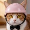 Caschi Divertenti Regolabili per Cani e Gatti Leggeri Rigidi Casco da Motocicletta per Animali Domestici Rosa con Fori per le Orecchie Cappello Casco per Cani Accessori per Animali Domestici