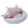 Cat Dog Kennel Cat Paw Print Shaped Machine Washable Removable Washable Sofa Pet KennelGrey