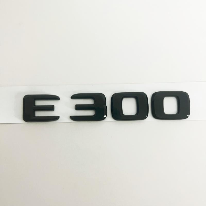 Black Silve Letters E200 E260 E300 E400 E220d E350e E300de 4Matic ABS Emblem for Mercedes Benz W213 Car Trunk Logo Sticker