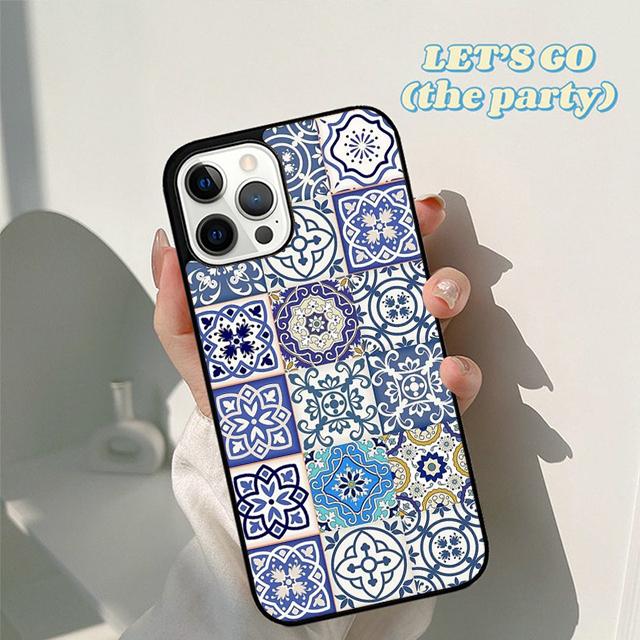 Autumu Moroccan Tiles Pattern soft Phone Case Cover for iPhone 17 Air 16 16e 15 12 11 13 14 Pro Max Apple Plus Coque