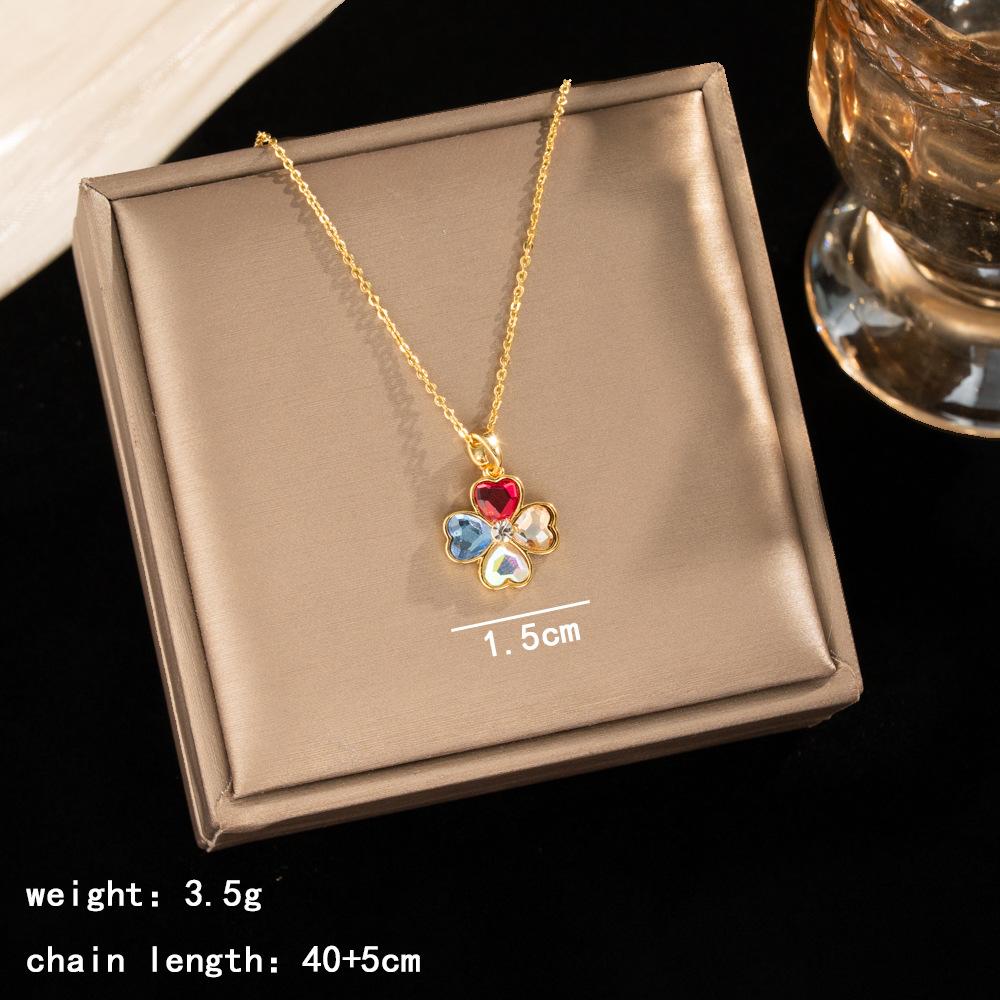 Light Luxury Zircon Full Diamond Choker Necklace Titanium Steel Versatile Minimalist Accessories for Women
