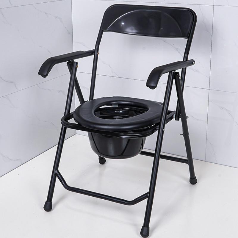 Household Elderly Toilet Seat Portable Stainless Steel Toilet Stool Foldable Pregnant Women's Toilet Chair