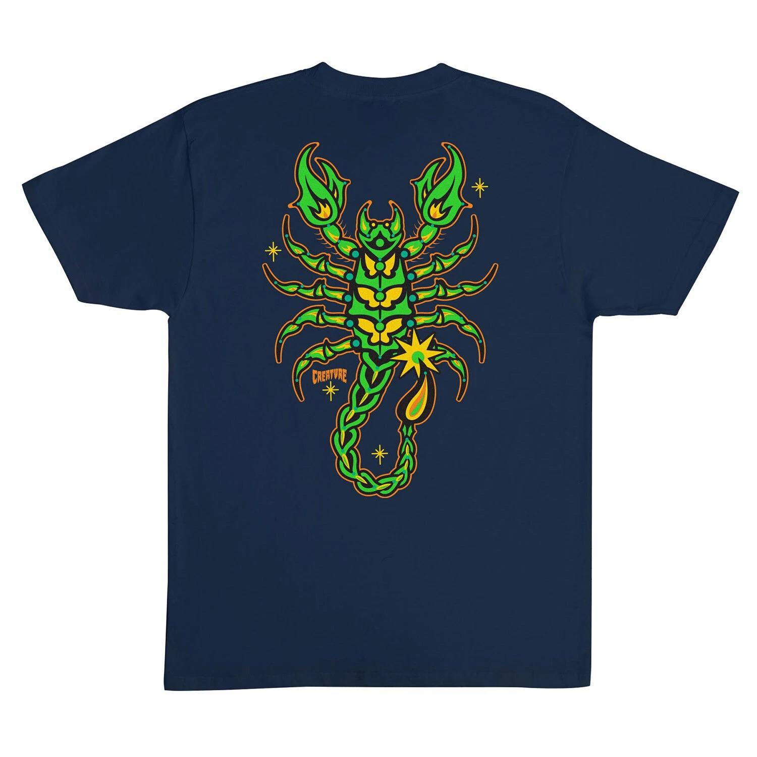 

Creature Skateboard T-Shirt Deadly Sands Navy M