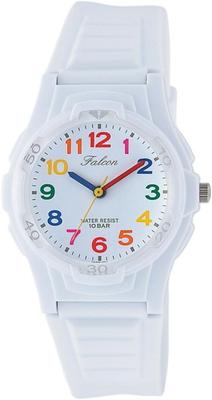 Citizen Q&Q VS06-001 Women's Analog Waterproof Wristwatch with Urethane Strap, White and Multicolor