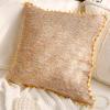 Covers Soft Plush Pumpkin Bohemian Green Knitted Pillow Covers with Tassels Floral Embroidery Cushion Pillow Home Decor Pillows