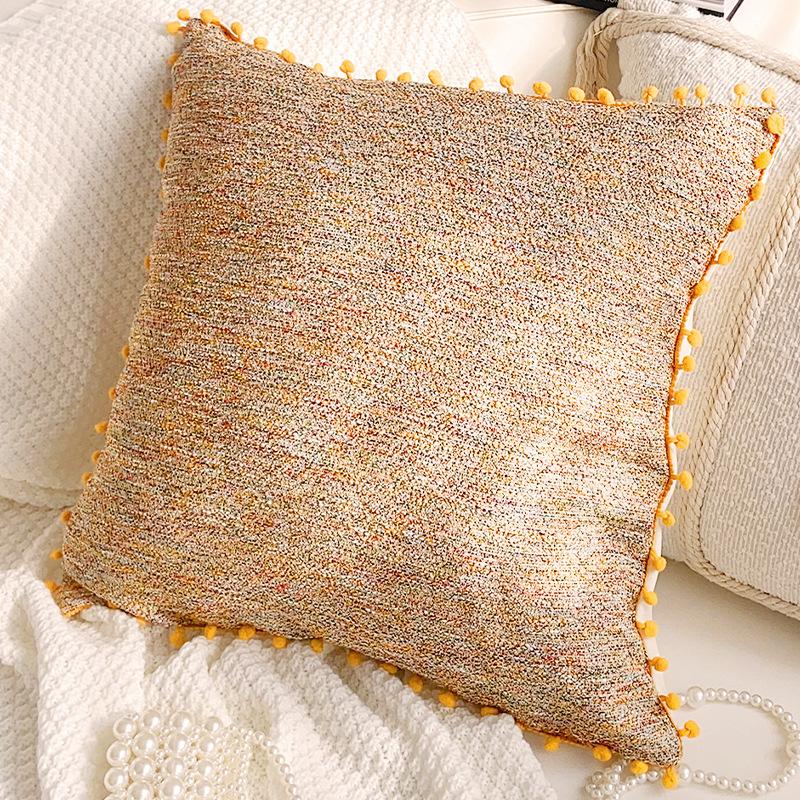 Covers Soft Plush Pumpkin Bohemian Green Knitted Pillow Covers with Tassels Floral Embroidery Cushion Pillow Home Decor Pillows