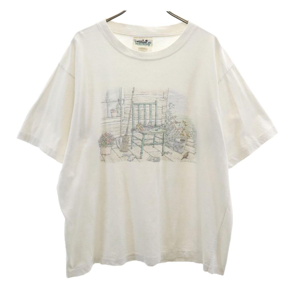 NORTHERN 90s Old Short Sleeve T-shirt M White Single Stitch Men's Used