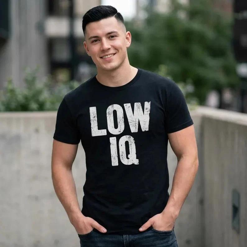 Funny Low IQ Meme Pun Sarcasm Shirt; Sarcastic Low IQ T- Shirt; Seventh Year Tee M