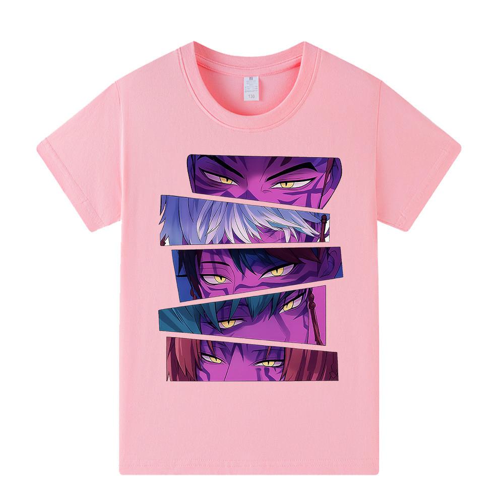 A1215 Kids Boys Girls Sajaboys Kpop Rumi Zoey Mira Print Short Sleeves T-shirt
