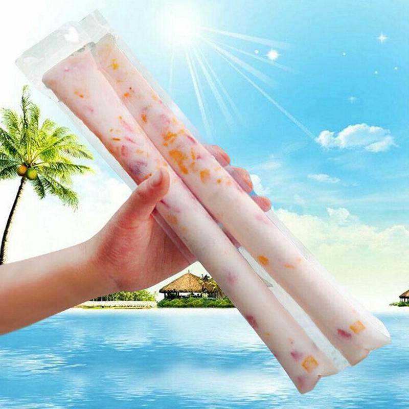 20Pcs Plastic Ice Molds Bags Diy Ice Cream Popsicle Ice Candy Disposable