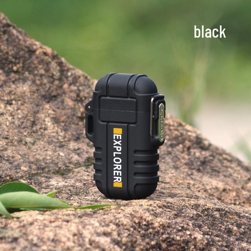 Men's Camouflage USB Rechargeable Waterproof Windproof Dual Arc Lighter