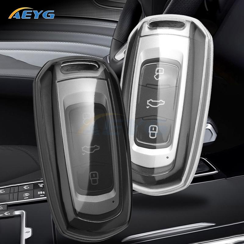 Soft Tpu Car Key Cover Case Protection Shell Keychain For Geely Atlas Boyue Nl3 Ex7 Suv Gt Gc9 Emgrand X7 Borui Auto Accessories
