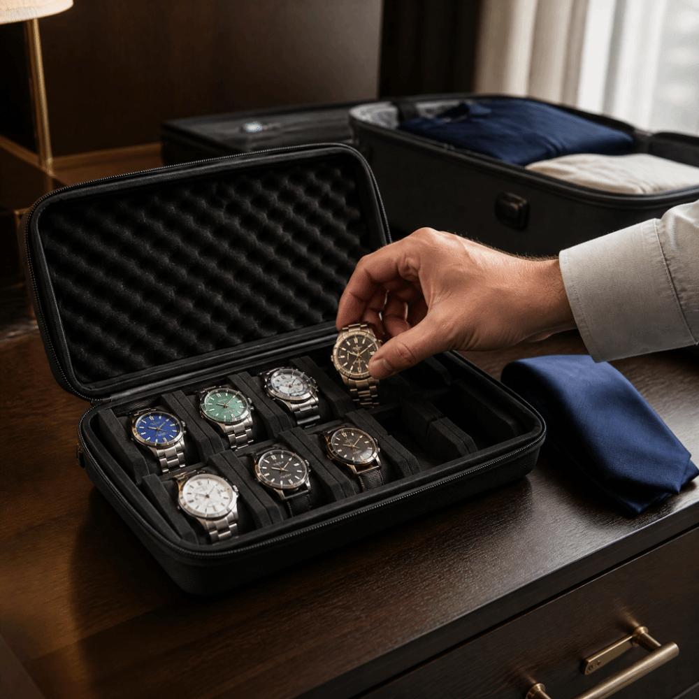 10/12/20 Slots Watch Storage Box Hard Shell Wristwatch Holder Watch Display Box Storage Box
