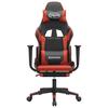 Gaming Chair with Footrest Black and Red Artificial Leather