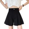 2024 Summer Women's High-Waisted A-Line Pleated Culottes