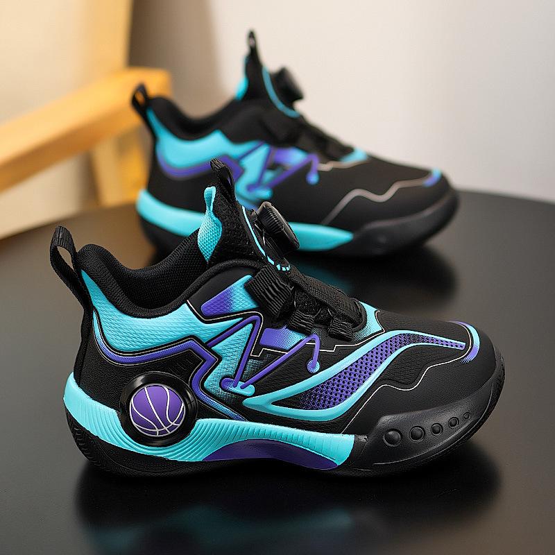 Winter 2025 Boys' Basketball Shoes: New Velvety Warm, Non-Slip Leather Sports Shoes for Kids