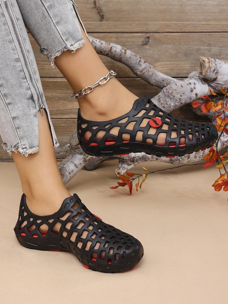 Women's Sandals Flat Sole One Kick Hollow Anti-Slip Sole Shoes Women Leisure Outdoor Summer New Roman Novelty Sandalias De Mujer